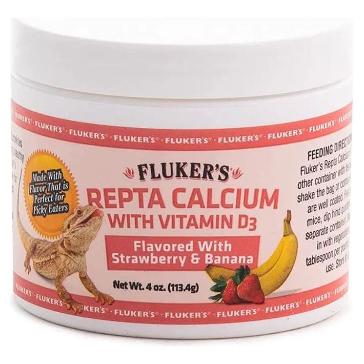 Fluker's Strawberry Banana Flavored Repta Calcium With D3 4 Oz ...