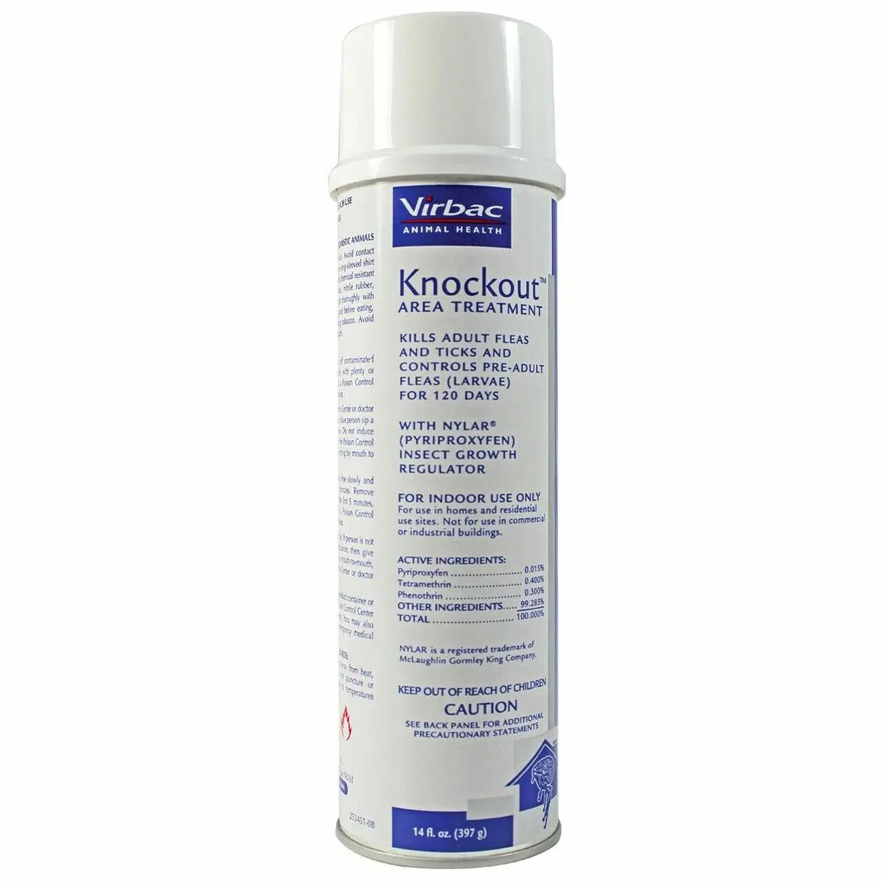 Virbac Knockout Area Treatment Spray Kills Fleas & Ticks 14 oz