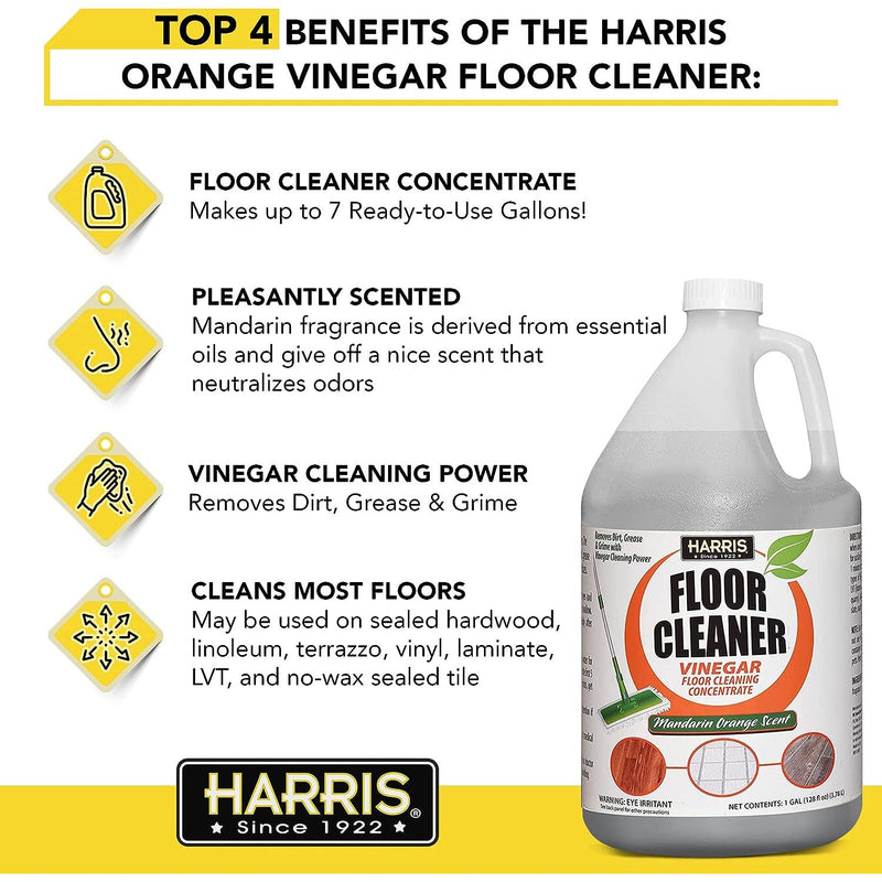 Harris Cleaning Vinegar, Mandarin Fragrance 128 Fl. Oz. Gallon