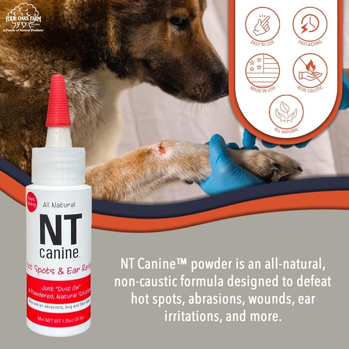 NT Canine Hot Spot and Ear Relief Powder 1.25 oz.
