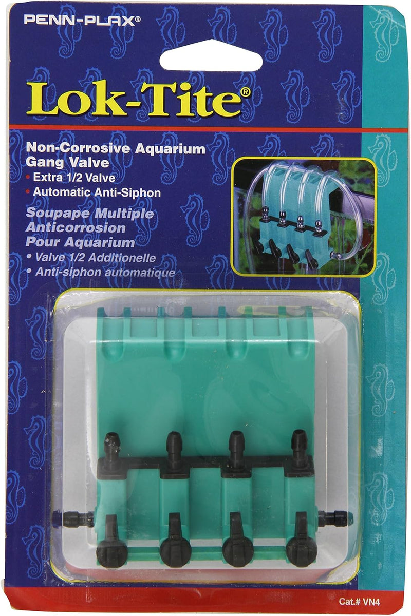 Penn-Plax Lok-Tite Plastic 4-Valve for Aquarium Pumps