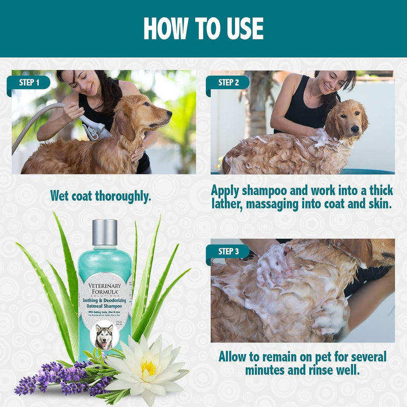 Veterinary Formula Solutions Soothing and Deodorizing Oatmeal Shampoo 17 oz.