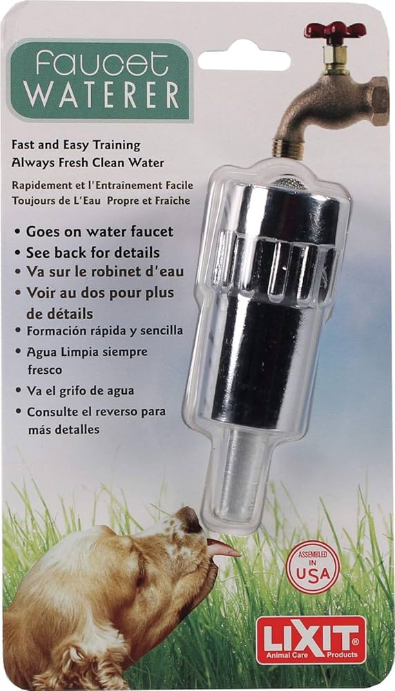 Lixit Faucet Waterer Fast & Easy Training Clean Fresh Water