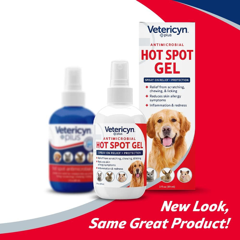 Vetericyn Plus Hot Spot Antimicrobial Gel All Animals 3 oz. 3-Pack