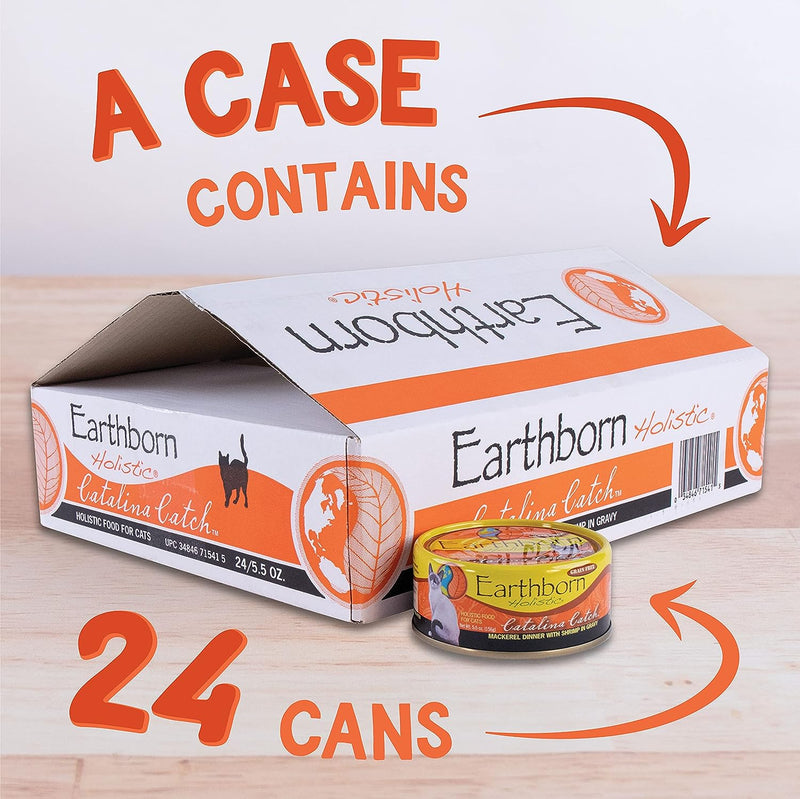 Earthborn Holisitc Catalina Catch Grain-Free Moist Cat Food 5.5 oz. 24-Pack Box