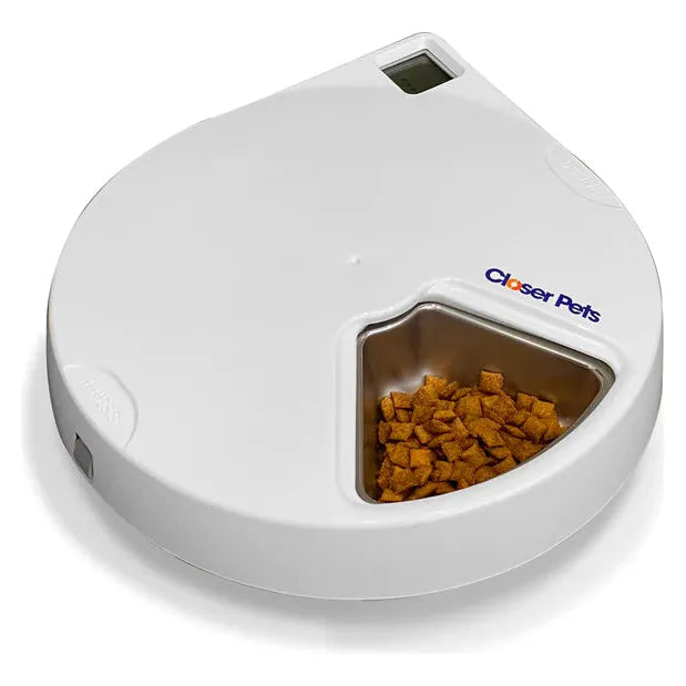 Cat Mate C500 Five-Meal Automatic Pet Feeder with Stainless Steel Bowl Inserts
