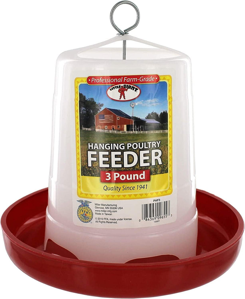 Little Giant 3Lbs Plastic Hanging Poultry Feeder