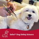 Safari Safety Scissors for Dogs Trimming Hair Around Eyes, Ears & Paws