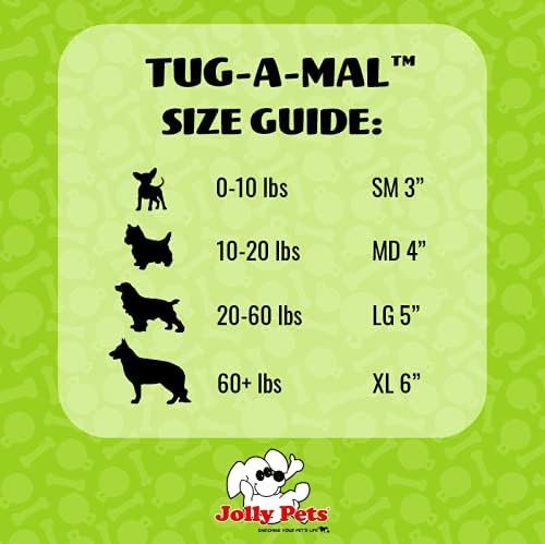 Jolly Pets Jolly Tug-a-Mal Monkey Tug/Squeak Dog Toy, Medium