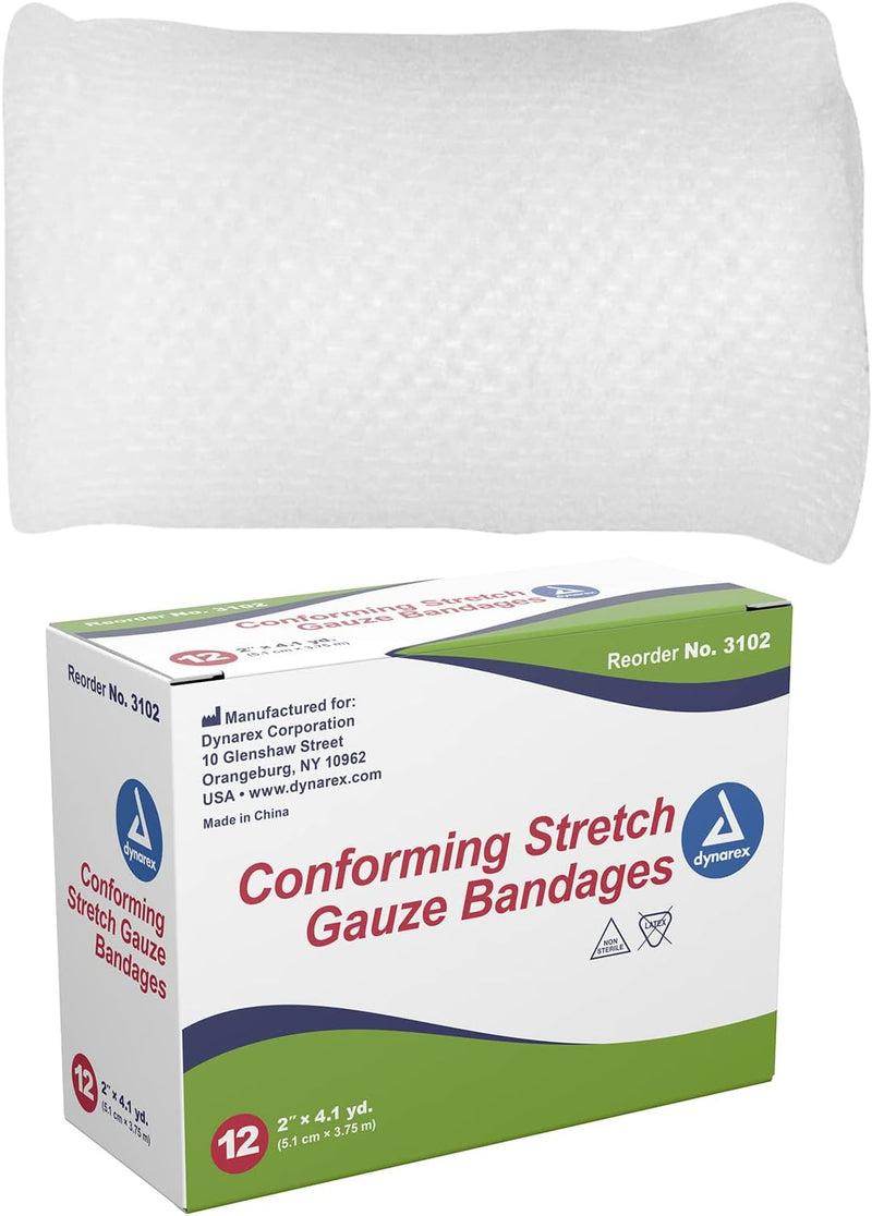 Dynarex Stretch Gauze Bandages, Non-Sterile 1 Box