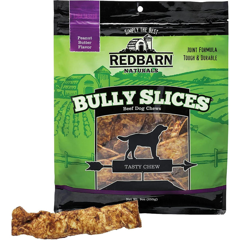 Redbarn All-Natural Rawhide Bully Slices for Dogs Peanut Butter Flavor 9 oz.