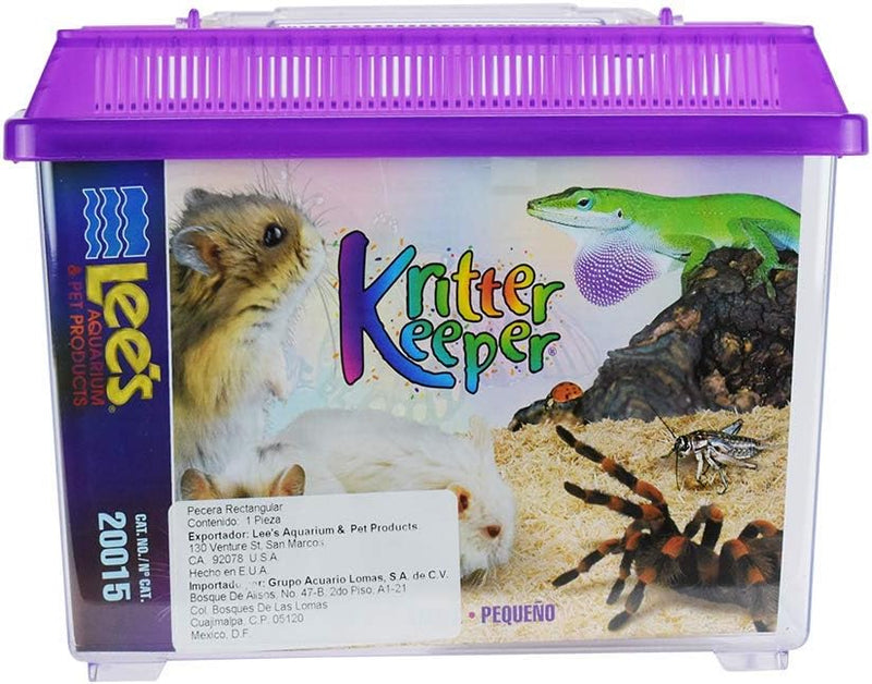 Lee's Kritter Keeper Rectangle with Lid for Small Animals, Small Size