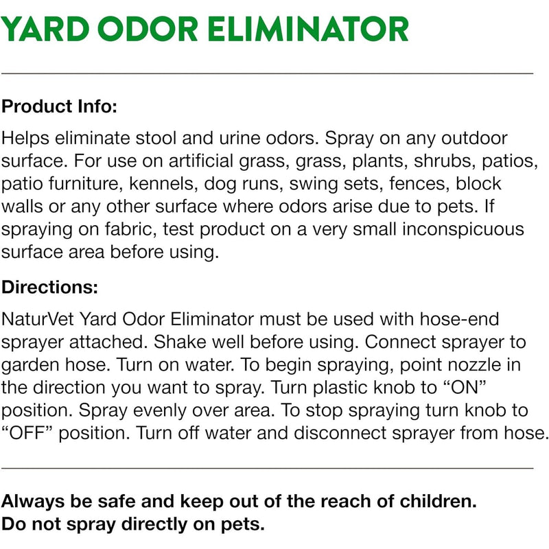 NaturVet Yard Odor Eliminator 31.6oz Hose Nozzle