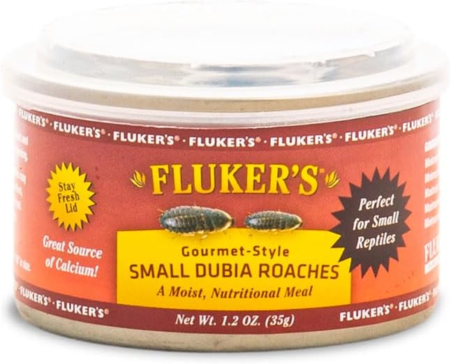 Fluker's Gourmet Canned Food for Reptiles, Small Dubia Roaches, 1.2 oz