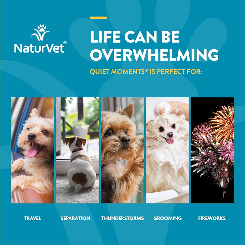 NaturVet Quiet Moments  Calming Aid Dog Supplement 180ct