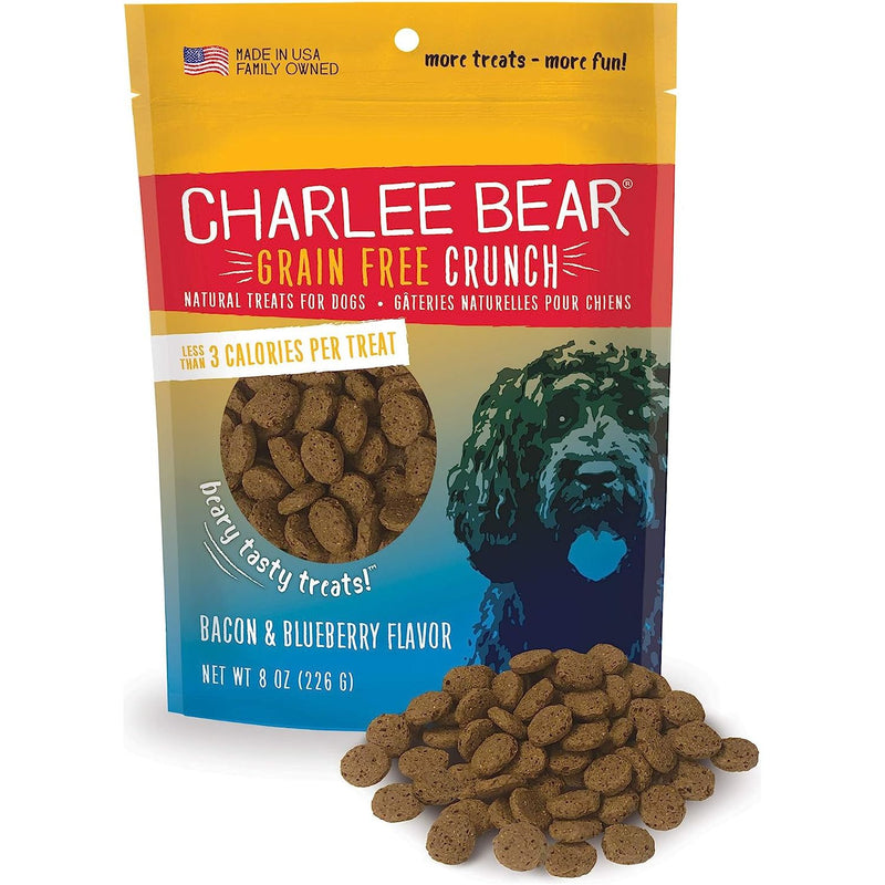 Charlee Bear Grain Free Dog Treats, Bacon & Blueberry Flavor 8 oz. 4-Pack