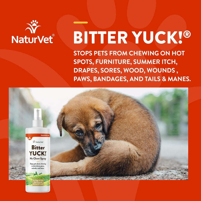 NaturVet Bitter Yuck! No Chew Spray Pet Training 16 oz.