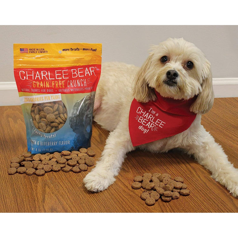 Charlee Bear Grain Free Crunch Dog Treats, Bacon & Blueberry Flavor 8 oz. 3PK