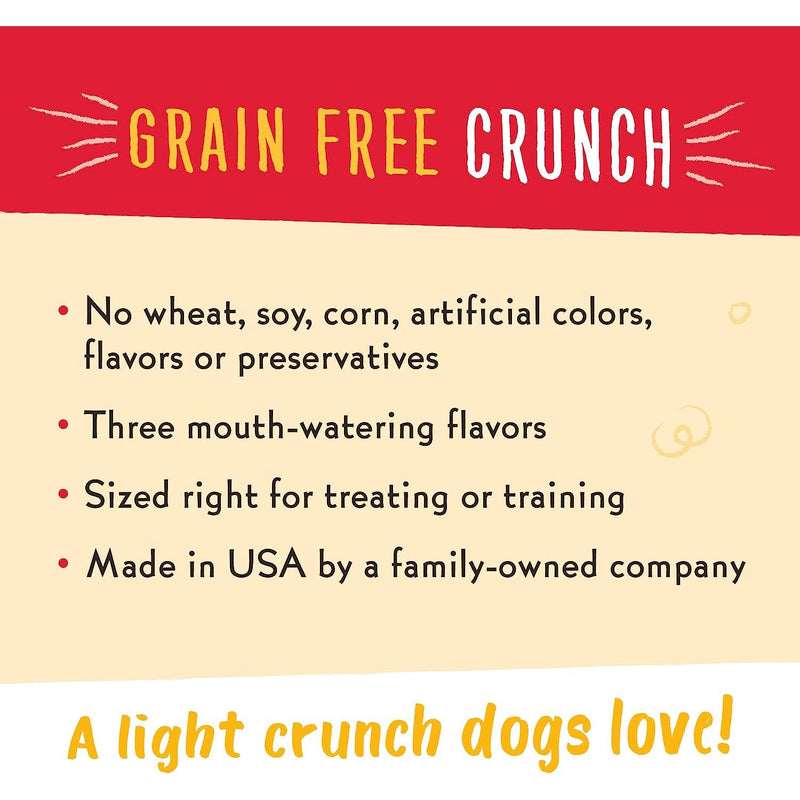 Charlee Bear Grain Free Crunch Dog Treats, Bacon & Blueberry Flavor 8 oz.