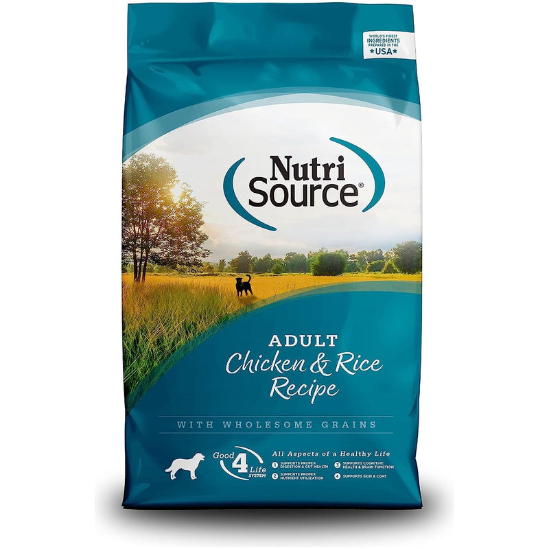 NutriSource Chicken and Rice Recipe Adult Dry Dog Food, 5LB