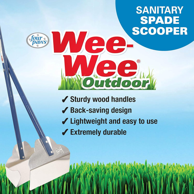 Four Paws Sanitary Pooper Scooper Plain Scoop Blue 5.25" x 7" x 33.5"