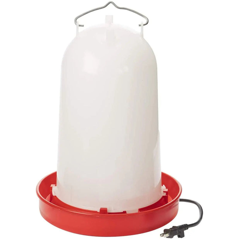 API Heated Chicken or Bird Waterer Heated Poultry Waterer, 3 Gallon Miller Manufacturing Company