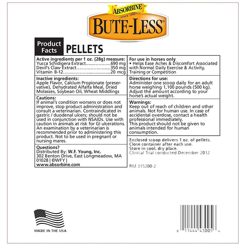 Absorbine Bute-Less Comfort & Recovery Support Pellets 10 lb / 160 Day Supply Absorbine