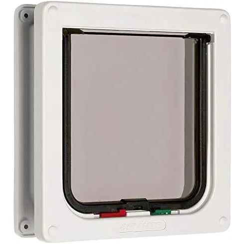 Cat Mate 4 Way Locking Cat Flap With Door Liner, White Closer Pets
