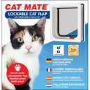 Cat Mate Lockable Cat Flap With Door Liner, White Closer Pets