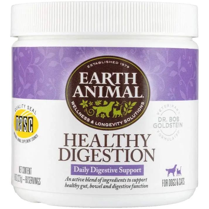 Earth Animal Healthy Digestion Nutritional Supplement Pets 8oz. Earth Animal