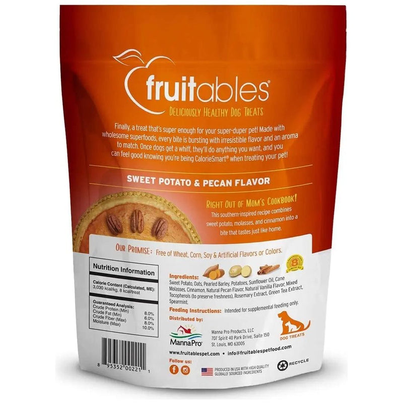 Fruitables Baked Dog Treat Sweet Potato and Pecan Flavor 7oz. Fruitables