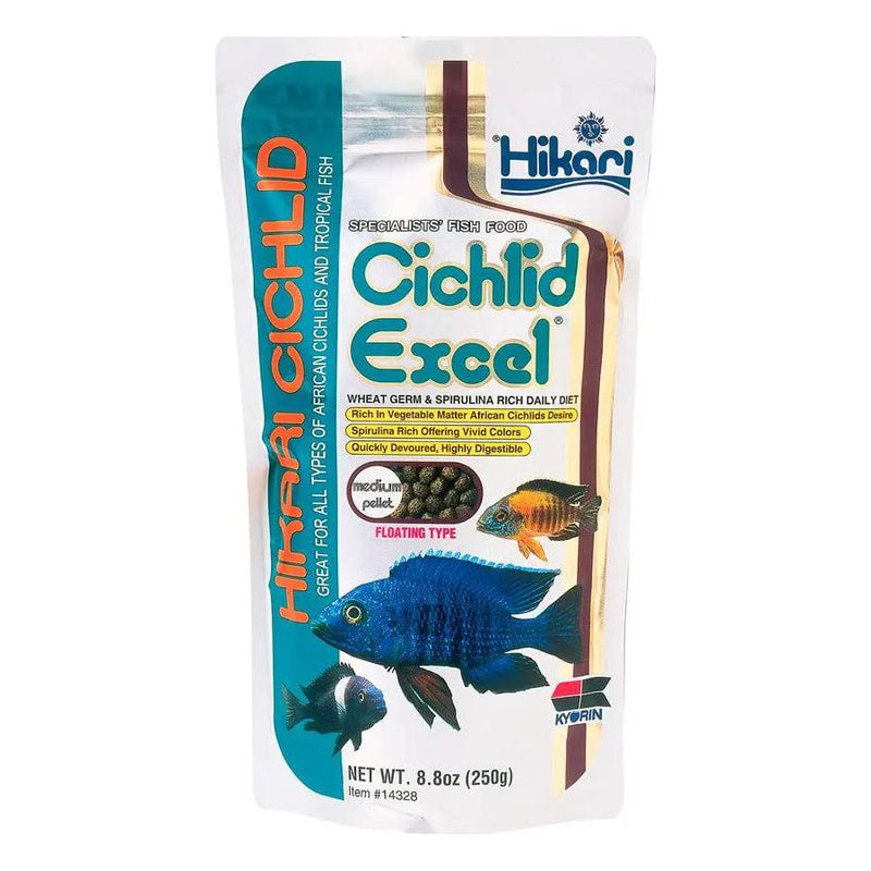 Hikari Cichlid Excel Floating MD Pellets Fish Food 8.8 oz. Hikari