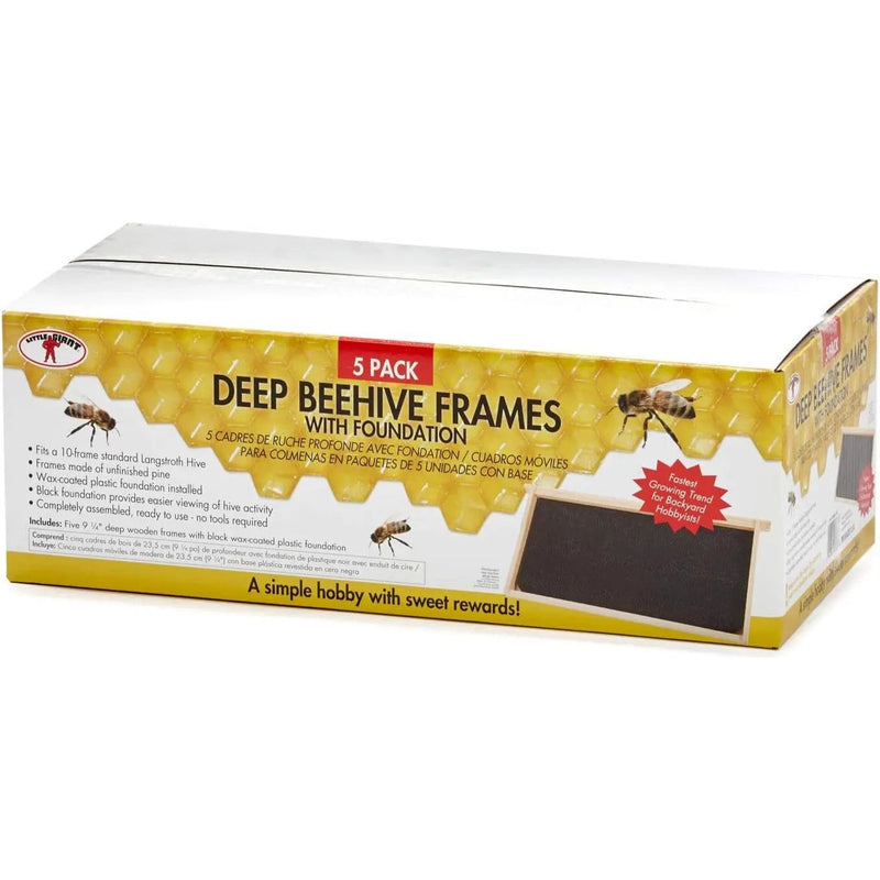 Little Giant Deep Hive Frame For Beekeeping 5-Pack Little Giant