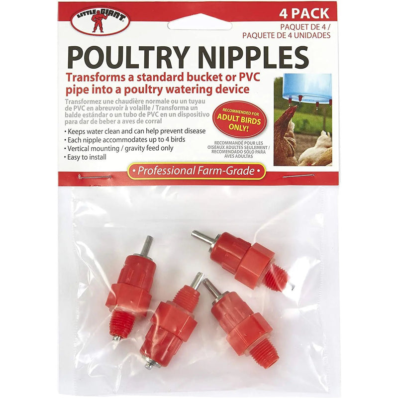 Little Giant Poultry Nipple 4-Pack Little Giant