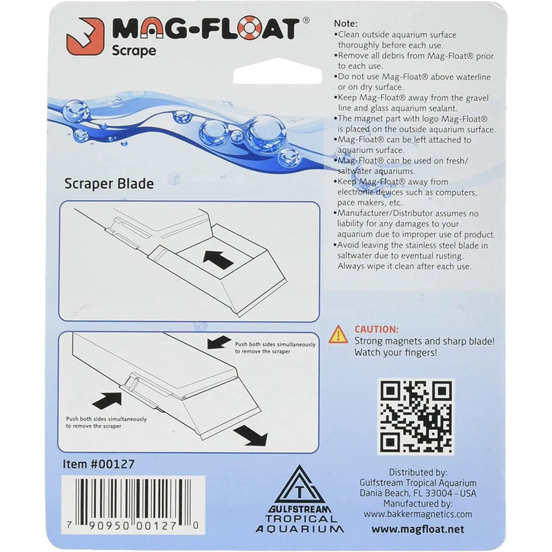 Mag-Float Scraper Blades, Small / Medium, 2-Pack Mag-Float