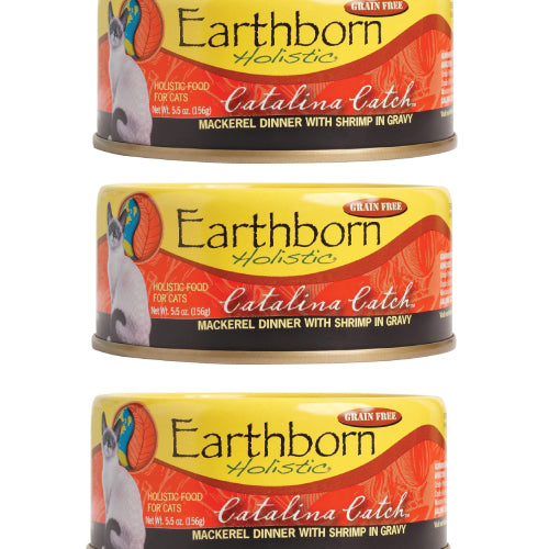Earthborn Holisitc Catalina Catch Grain-Free Moist Cat Food 5.5 oz. 3-Pack