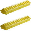 Little Giant Flip-Top Poultry Ground Feeder 20-Inch, Yellow 2-Pack