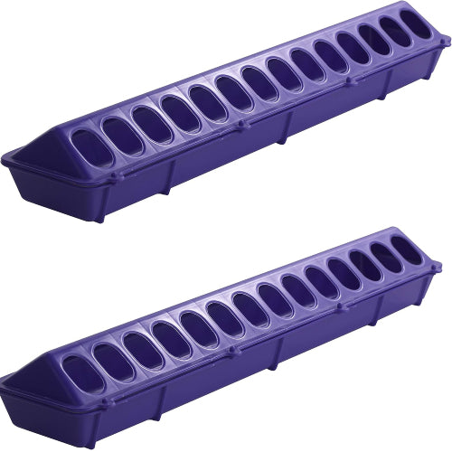 Little Giant Flip-Top Poultry Ground Feeder 20-Inch, Purple 2-Pack