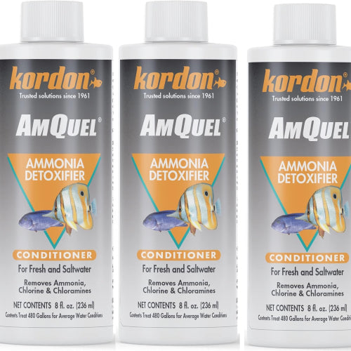 Kordon Amquel Removes Ammonia Detoxifier Conditioner 8 oz. 3-Pack