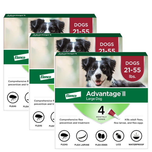 Advantage II Flea Prevention and Treatment 21-55 lbs. 3-Pack