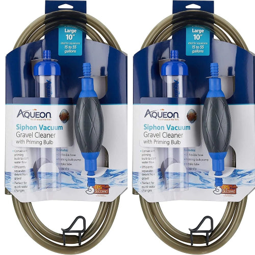 Aqueon Aquarium Siphon Vacuum Gravel Cleaner with Bulb, 2-Pack