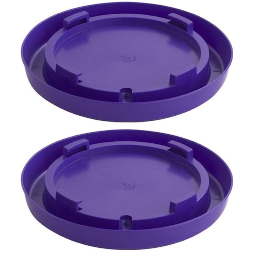 Little Giant 1-Gallon Plastic Nesting-Style Poultry Waterer Base, Purple 2-Pack