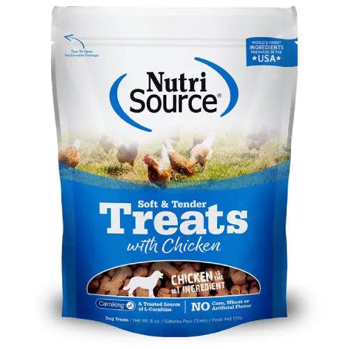 NutriSource Soft & Tender Chicken Treats Healthy Dog Treats 6 oz. NutriSource