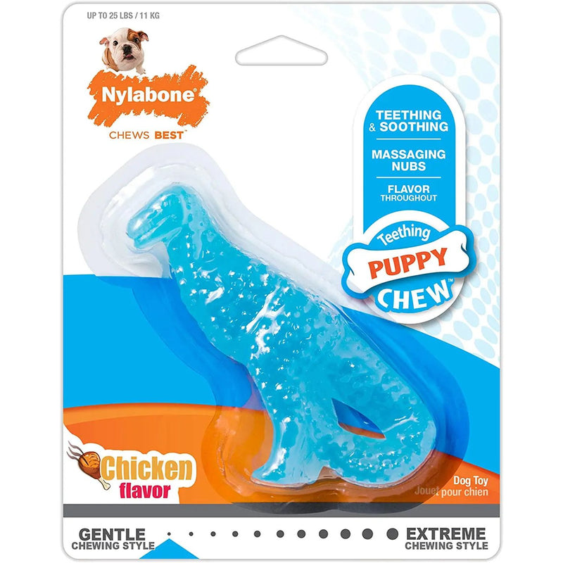 Nylabone Dental Dino Puppy Chew Toy, Regular Nylabone