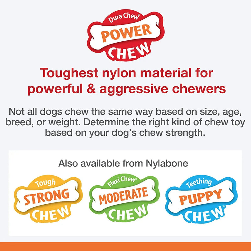 Nylabone Power Chew Textured Dog Ring Toy X-Large/Souper 50lbs.+ Nylabone