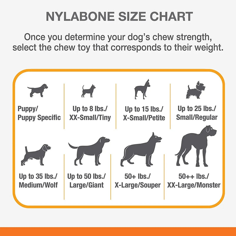 Nylabone Puppy Chew Bone Dog Toy Chicken Flavor, Up To 35lbs. Nylabone