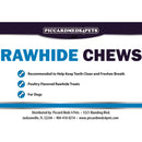 Piccardmeds4pets Rawhide Dental Chews for XL Dogs 26lbs-50lbs. Piccard Meds 4 Pets