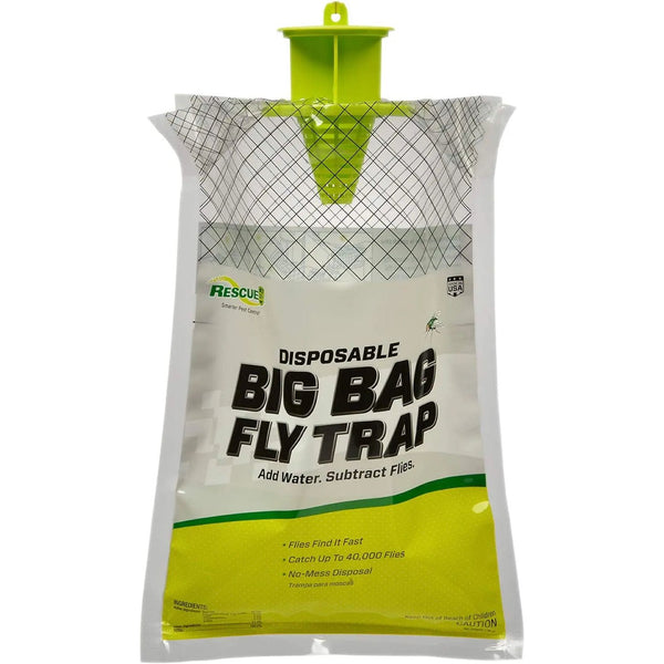 Rescue! Outdoor Disposable Hanging Fly Trap - 8 Pack