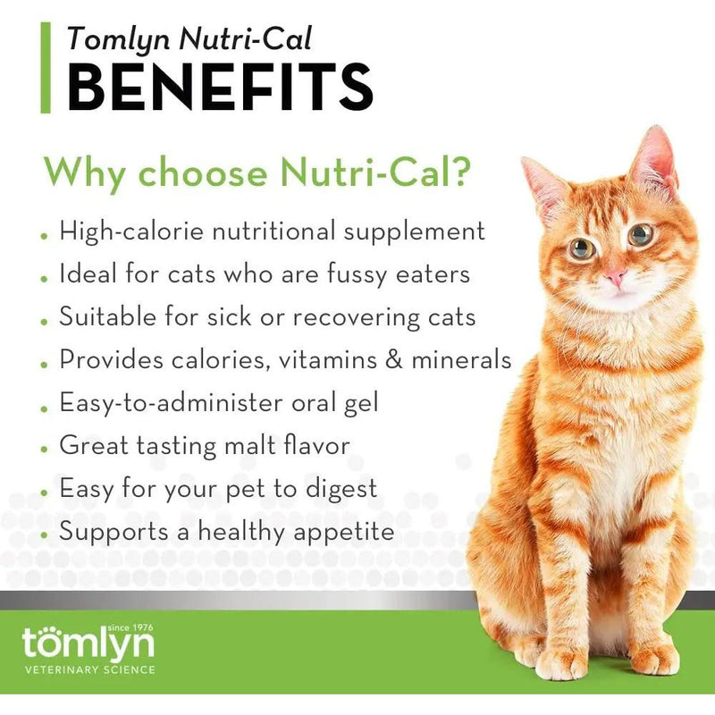 Tomlyn Nutri-Cal High Calorie Dietary Supplement for Cats 4.25 oz. 2-Pack Tomlyn