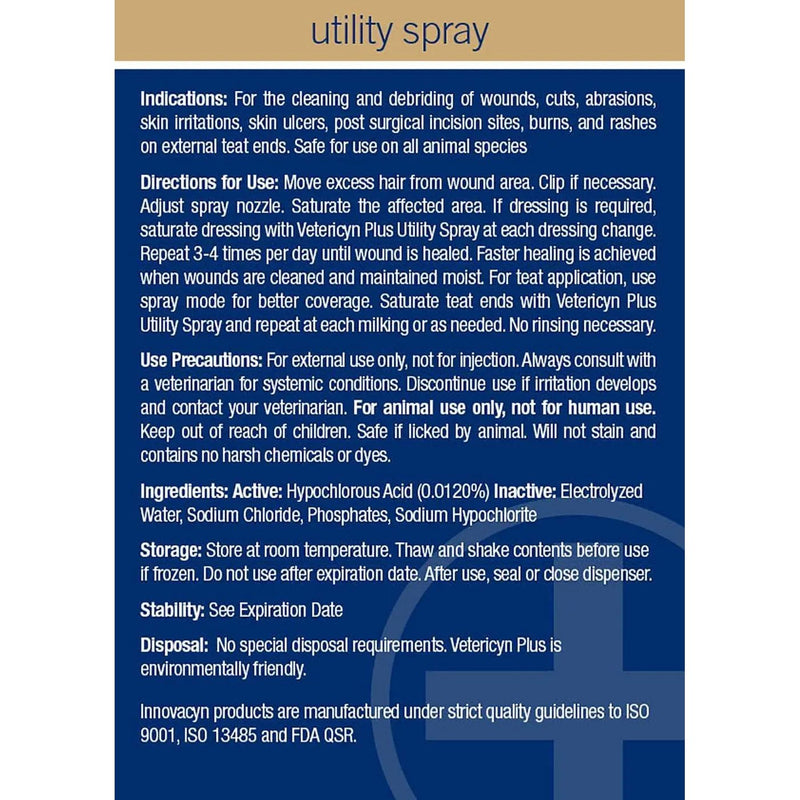 Vetericyn Plus Utility Spray Livestock 16 oz. Vetericyn